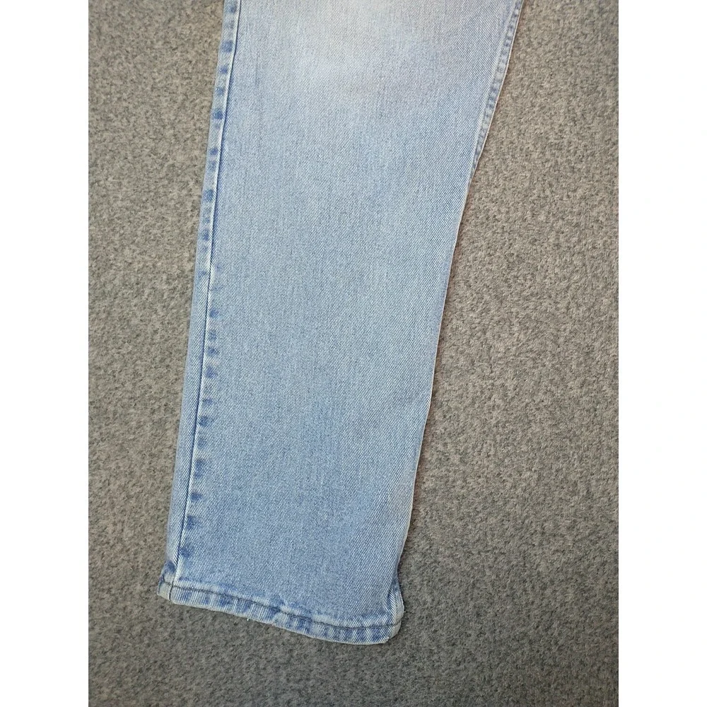 Wrangler Authentics Mens Light Wash Straight Leg Denim Jeans 34x29 976T1SB Blue